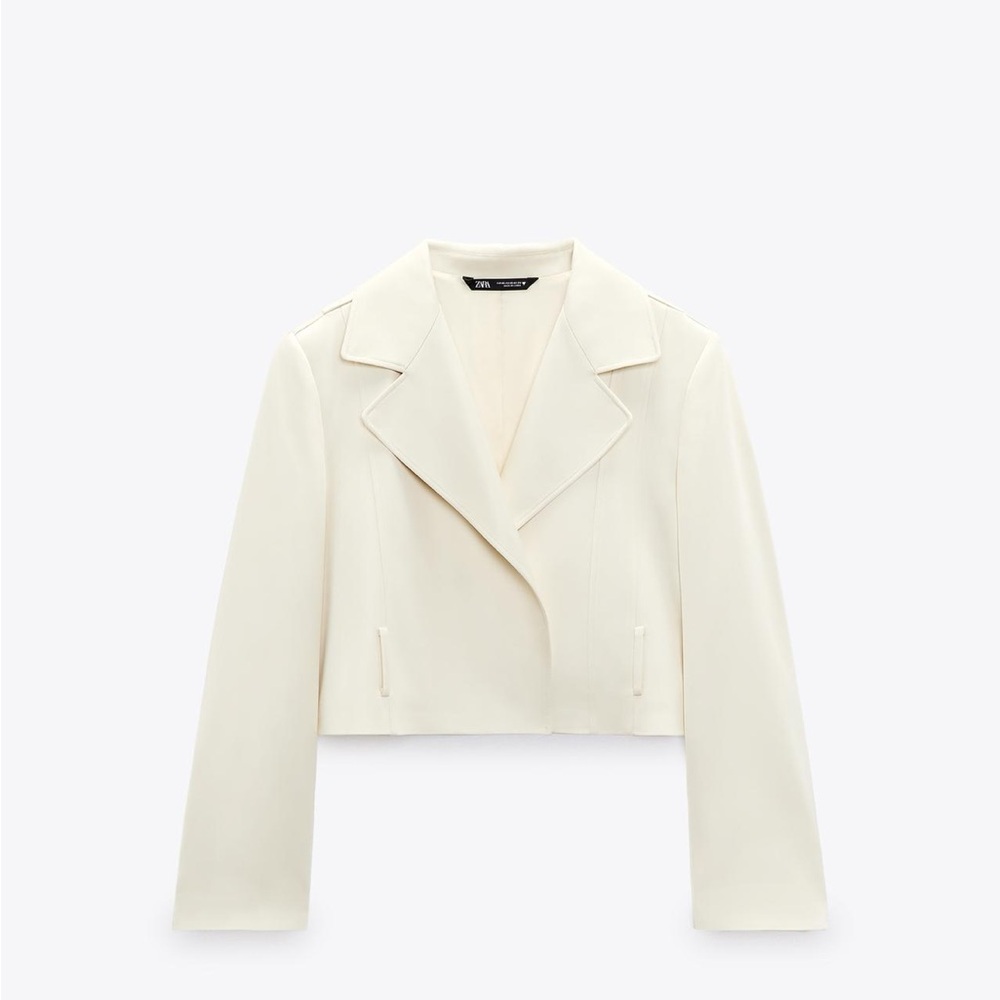 zara silk blend blazer